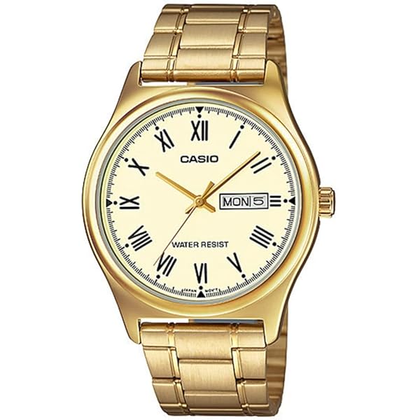 Amazon.com: Casio #MTP-V001G-9B Men's Standard Gold Tone Stainless