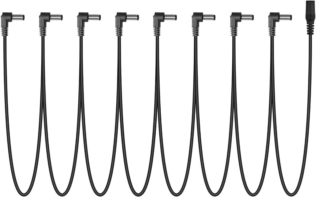 Guiter Effects Pedal Cable, 8 Way Pedal Power Cable Daisy Chain Cable for Guitar Effects Pedal Boss, Dunlop, Vox, Mxr, Zoom, DigiTech, TC, Behringer Power Supply