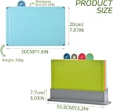 GEMMAHW Chopping Board Set of 4 with Icons & Drip Groove UK Brand view 2