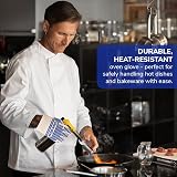 Juliyeh EN407 Oven Glove 932°F Five-Finger Non-Slip Silicone Kitchen Heat view 7