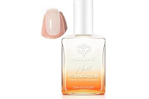 modelones Nail Strengthener, Milky White Nail Polish Nail Repair for Damaged Nails Hardener Air Dry Nail Growth Polish Natural Nail Concealer Foundation Gifts for Women 15ml