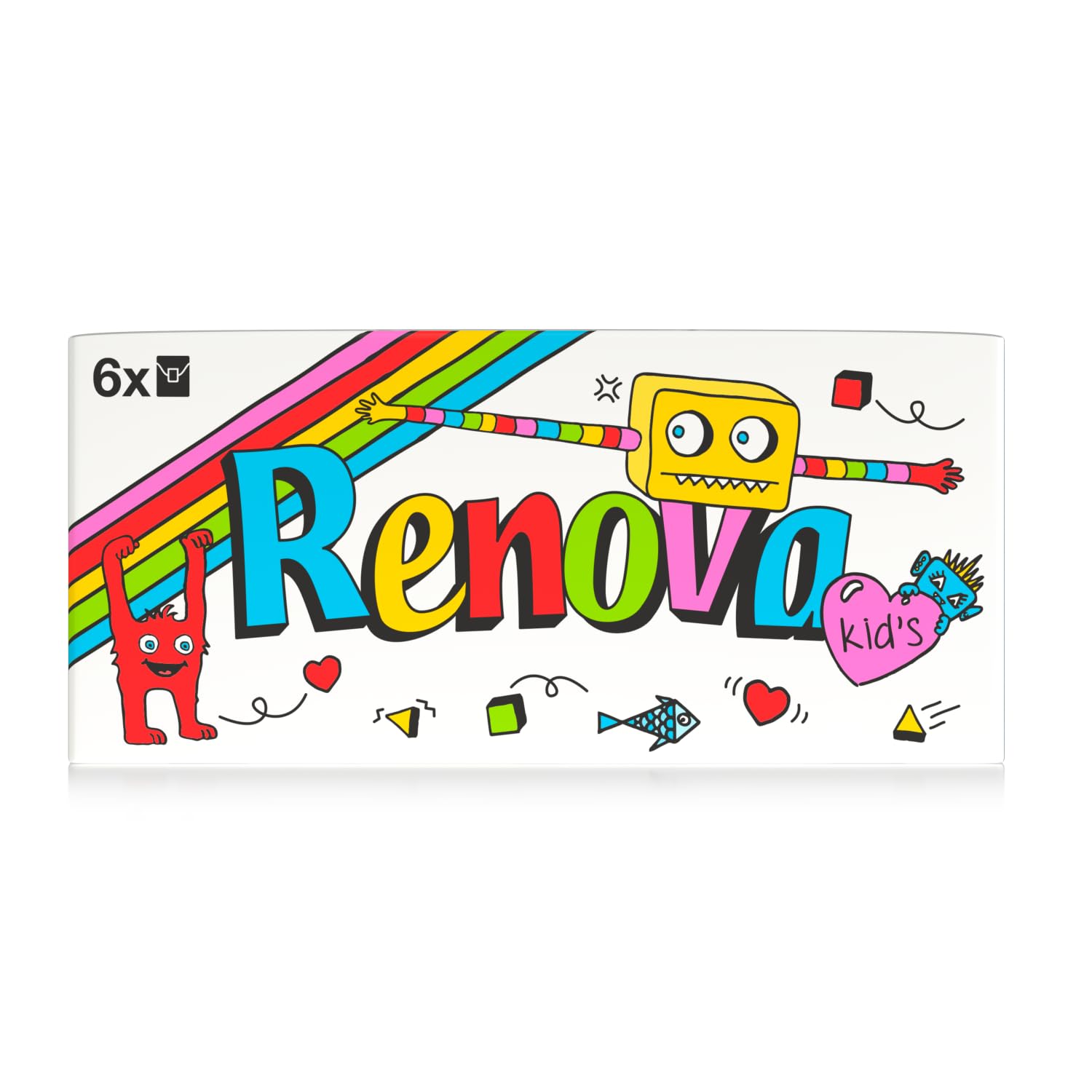 Renova Kids Compact Pocket Square - 6 packages
