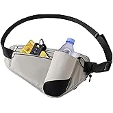 JUCURRI Slim Running Belt for Women Men,Runners Fanny Pack Phone Holder,Money Belt,Running Gear Accessories,with 3 Pockets (Jet Gray)