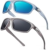 SKYOAK Scratch/Saltwater Resistant/Anti-stain Coating Polarized Lens Sports Sunglasses Men Women TR90 Wrap Around Sun Glasses