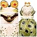 YU FENG Large Handpainted Trinket Box Hinged Frog Figurine for Wedding Jewelry Ring Holder,Cute Animal Figurine Collectible Table Centerpiece Christmas Gift for Girl (green frog)