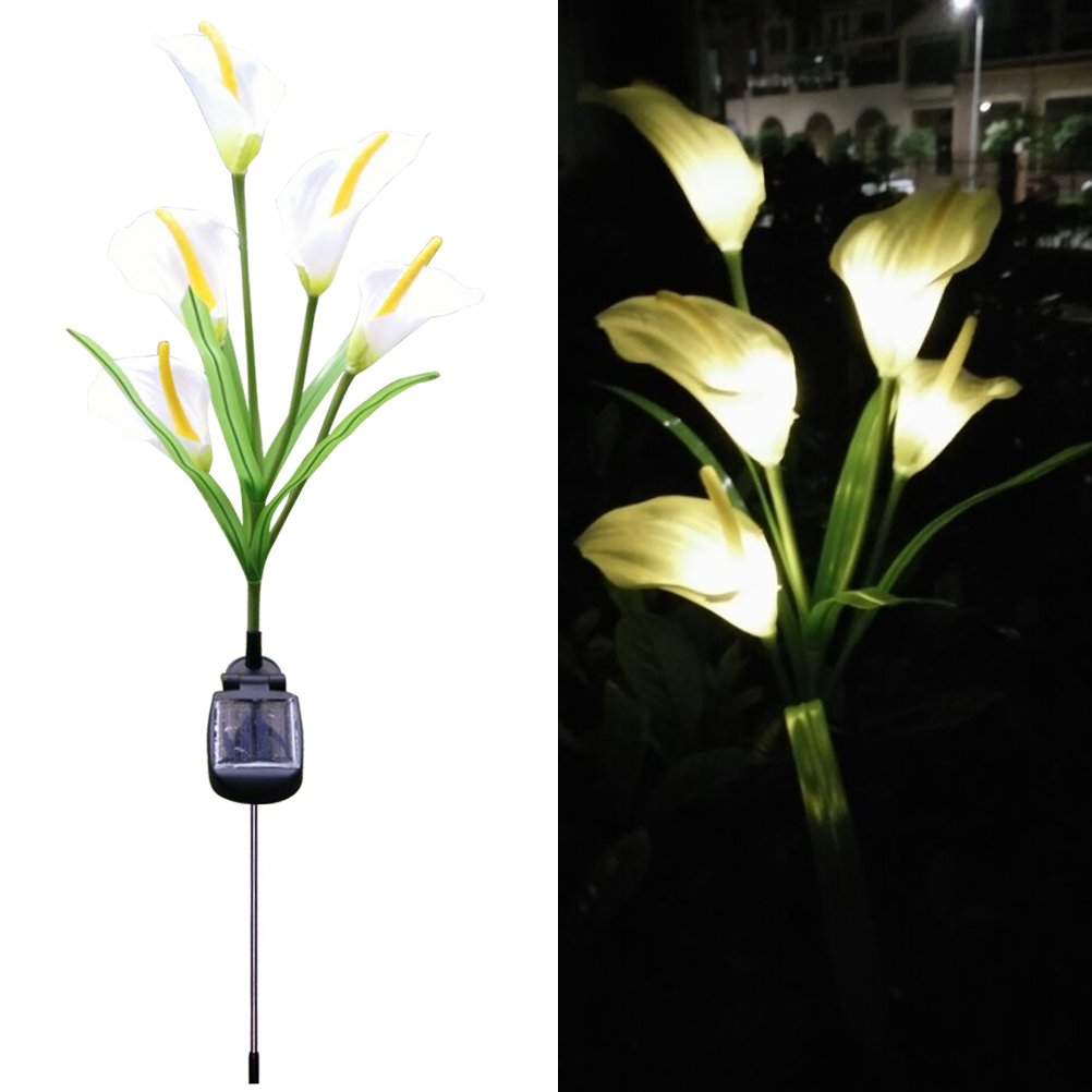 LEDMOMO Solar Flower,Horseshoe Flower Solar Light LED Solar Flower Garden Outdoor Decorative Landscape