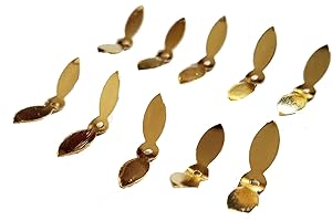 KTGCOZS Pack of 50 Gold/Silver Fishing Propeller Blade Saltwater Thicken Lures Making Sturdy DIY Fishing 30mm