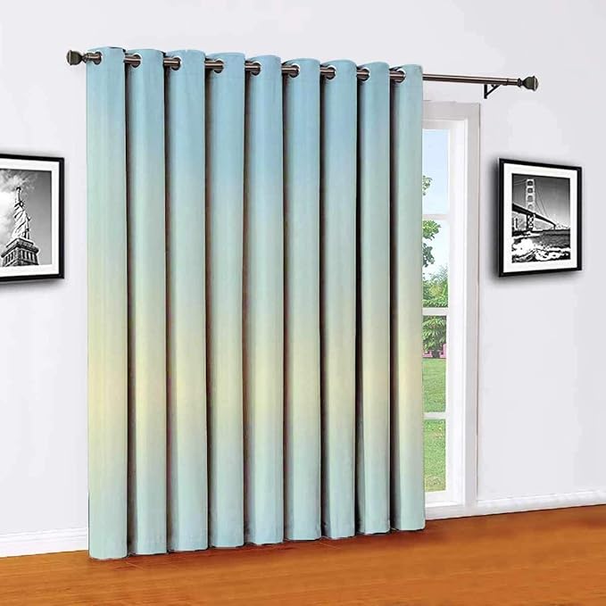 Cortinas para puerta corredera, cortinas de patio, diseño abstracto