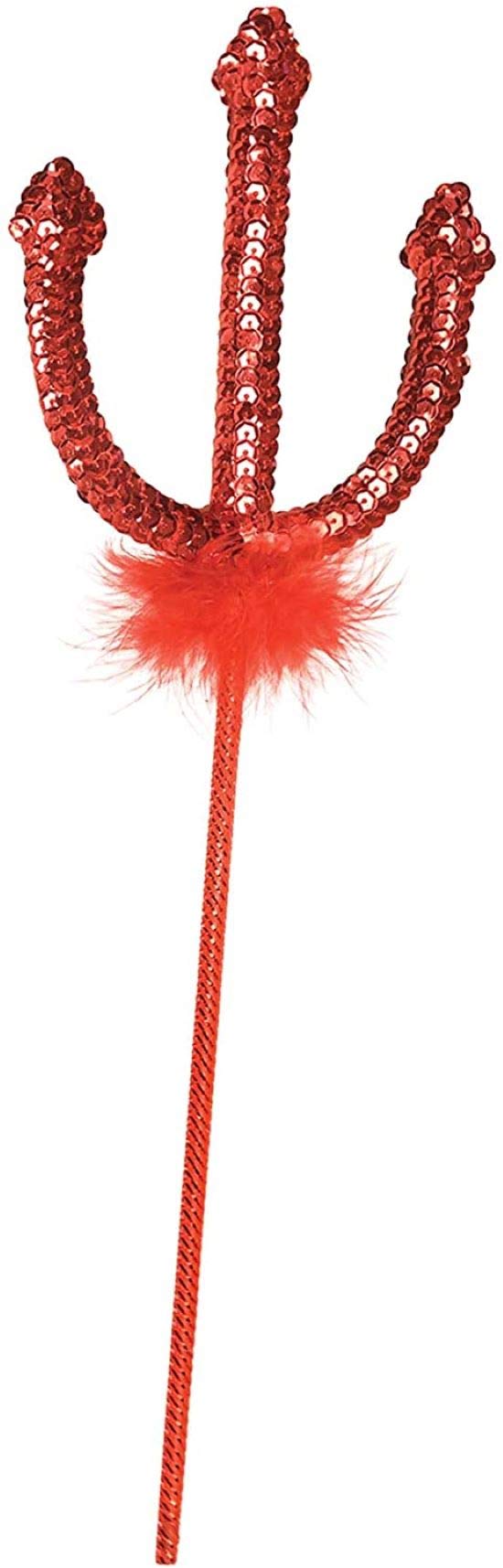 Amscan 844063-55 - Adults Halloween Red Mini Sequin Devil Pitchfork Fancy Dress Prop - 38 cm