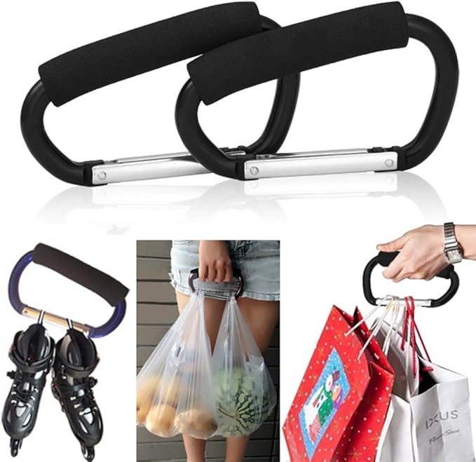 Pack of 2 Grocery Bag Holder Handle Carrier Tool Grip Your Tote?Handy
