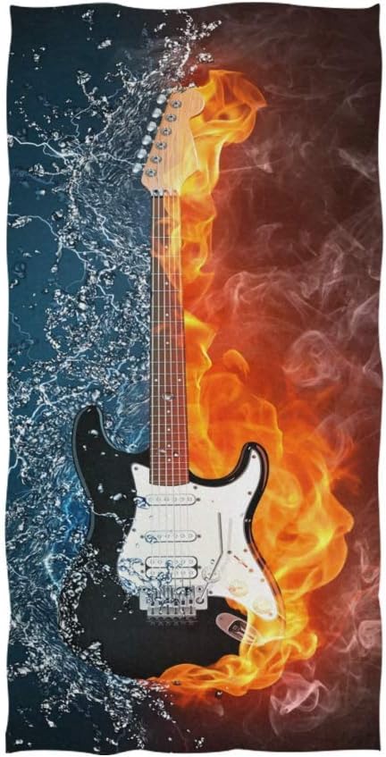 Guitarra eléctrica en el fuego en todo color y - vector de valores |  Crushpixel