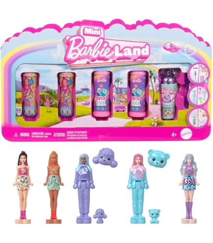 Mattel Mini BarbieLand Cutie Reveal Micro Doll Case of 10, Dolls