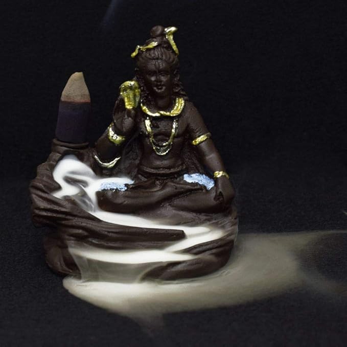 Buy Generic Lord Shiva Smoke Back Flow Cone Incense Holder, Agarbatti