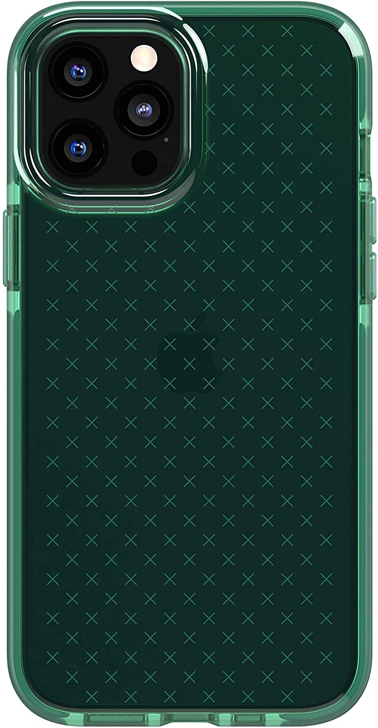 tech21 Evo Check for Apple iPhone 12 Pro Max 5G - Germ Fighting Antimicrobial Phone Case with 3.6 Meter Drop Protection,Midnight Green