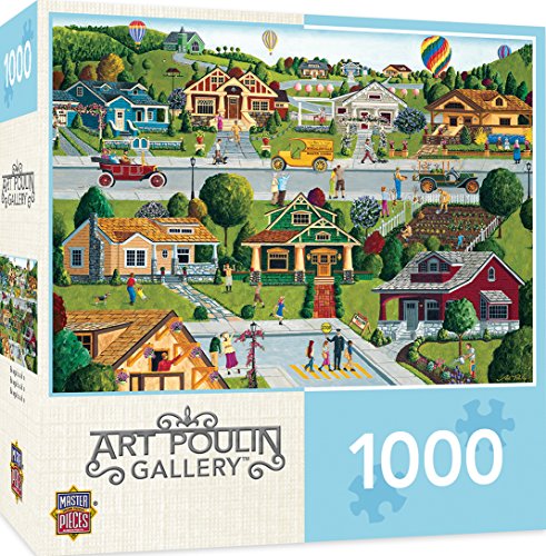 MasterPieces Hometown Gallery Bungalowville Busy Streets Jigsaw Puzzle by Art Poulin, 1000-Piece