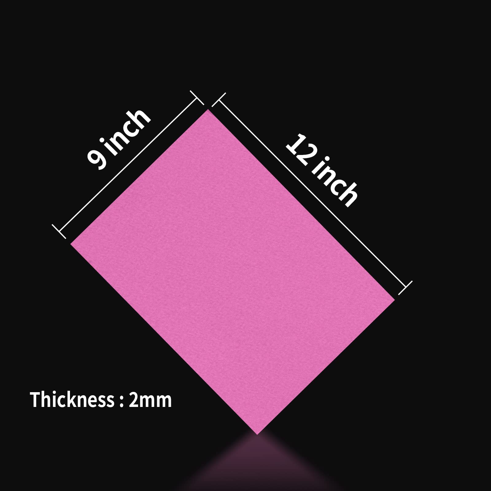 Pink Foam Sheets Crafts, 9 x 12 Inch 2mm Thick. 25 Pack Premium Pink Foam Papers Set, for Crafting,DIY Project,Classroom, Scrapbooking, 3D Card Making