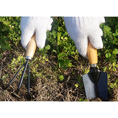 VIMOA Garden Tool Set 5-Piece Garden Tools with Folding Stool and Tool Bag - Thumbnail 5