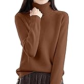 Cashmere Turtleneck Sweaters for Women - Oversized Fall Winter Long Sleeve Soft Dressy Casual Knit Pullover Tops 2025