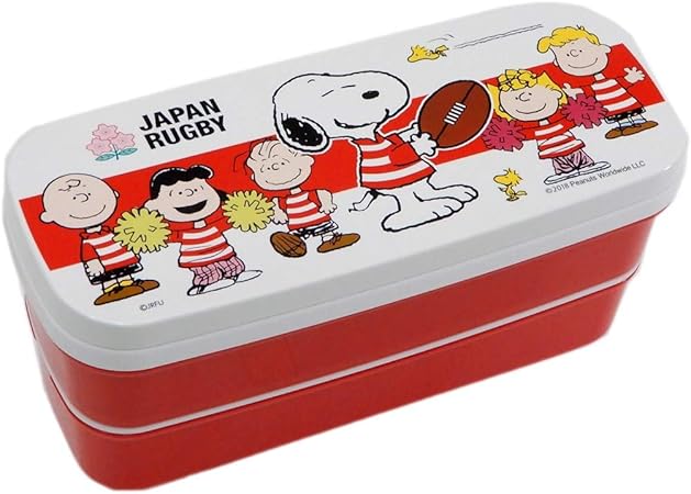Amazon Co Jp スヌーピー ラグビー日本代表 お弁当箱 箸付き2段ランチボックス チェリーブロッサムズ ピーナッツ ホビー