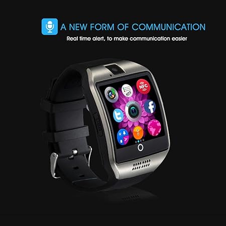 LayOPO Reloj Inteligente con cámara, Q18 Smartwatch Impermeable ...