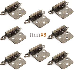 Bisagras de ropero de 1/2 pulgadas, con cierre automático, decorativo