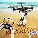 Drone with Camera Live Video Detachable RC Quadcopter with 2 Batteries 2.0MP FPV WiFi 2.4GHz 6-Axis Gyro Headless Mode Altitude Hold One Key Return Remote Control Gravity Sensor DIY Helicopter