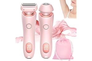 JISLRJ Mermaid Shaver, Waterproof Electric Razor for Women, 2 in 1 Electric Shaver Razors for Women, Ipx7 Waterproof Wet & Dry (Pink)