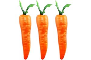 Tegg Artificial Carrot 3PCS Simulation Carrots Artificial Vegetables for Party Home Kitchen