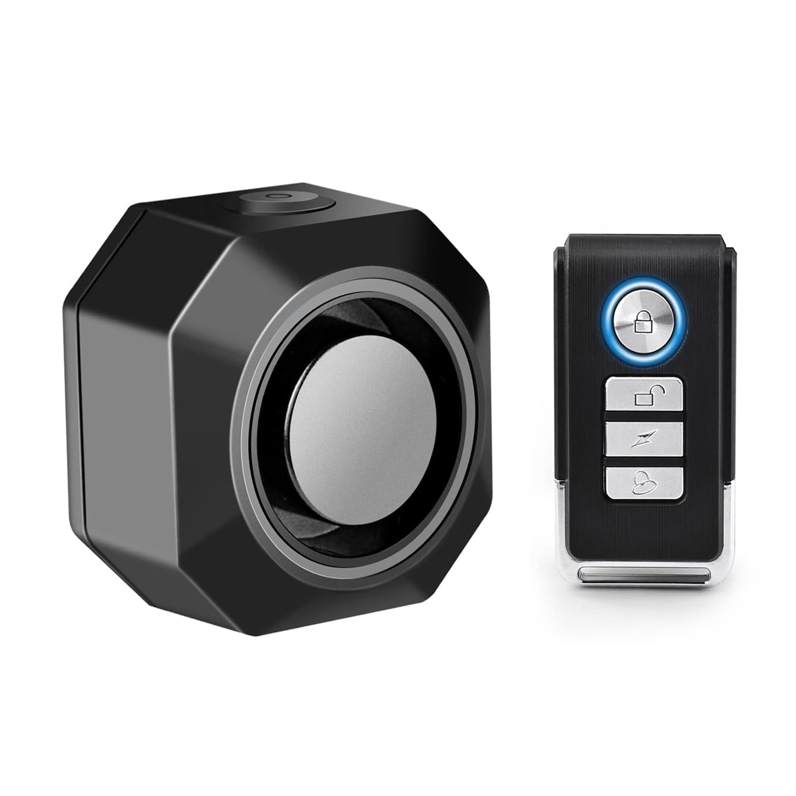 Bike Alarm with Remote, 110dB Anti Theft Car Alarm Wireless Vibration Motion Sensor for Motorcycle Bike, Waterproof Bicycle Security System, USB-C Rechargeable Ebike Electric Scooter Accessories