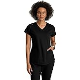 Grey’s Anatomy by BARCO Evelyn Scrub Top for Women – 3-Pocket V-Neck Scrub Shirt with Natural Stretch, & Soil Release Fabric