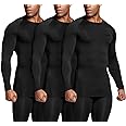 TSLA Men's UPF 50+ Long Sleeve Compression Shirts, Athletic Workout Shirt, Water Sports Rash Guard