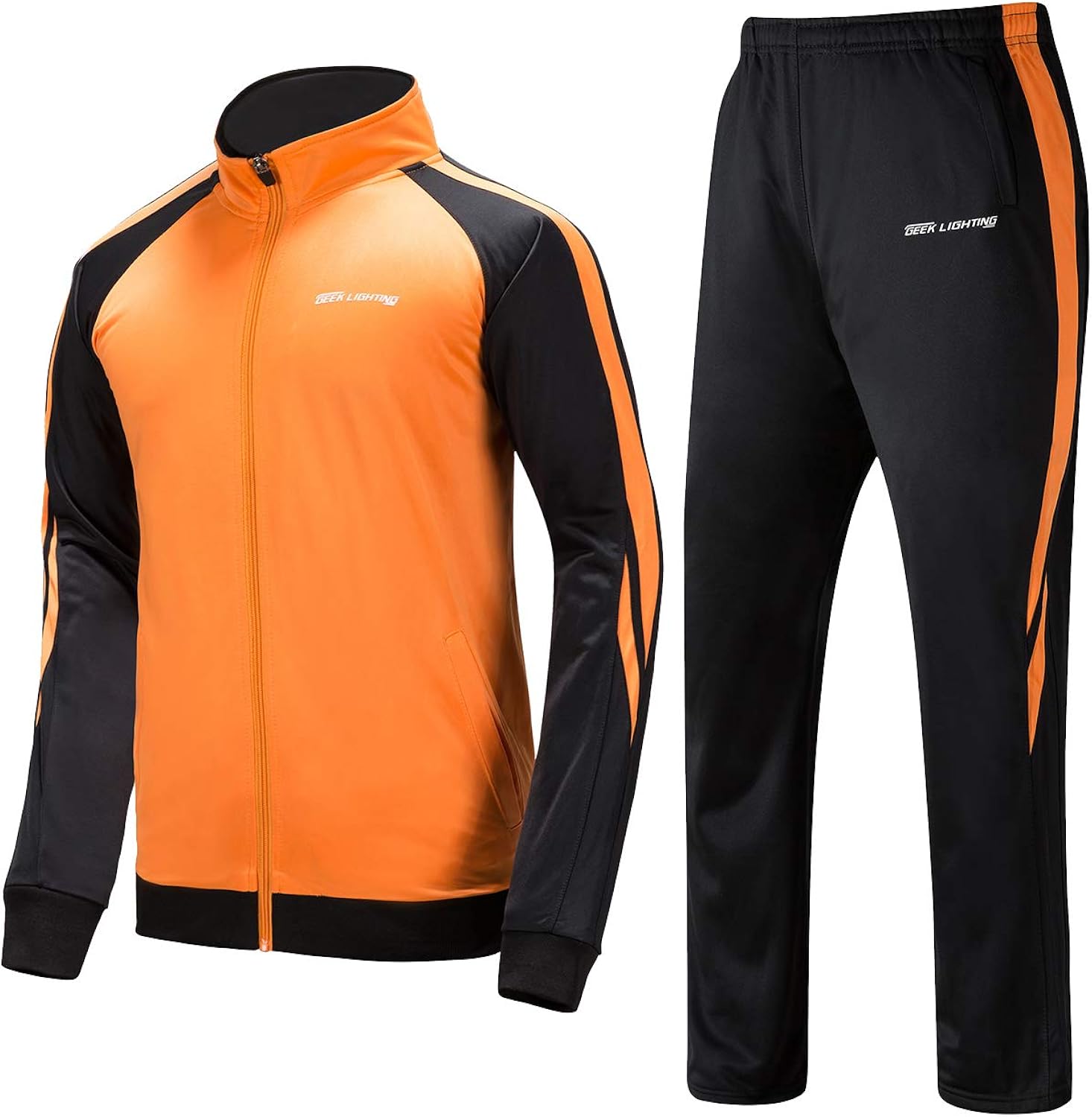 Men's Outdoor 2 Piece Jacket Pants Track Suit Sport Sweat Suit Set at  Men’s Clothing store