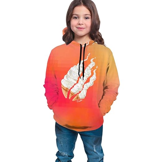 Jzlone Fashion Preston Playz Fire Ice Cream 3D Print Hoodie Casual Long ...