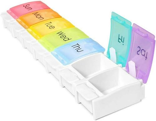 Tidyard Pill Organizer For Travel Weekly Pill Box 7 Day Pill Case Daily Medicine Organizer 7 Compartments Pill Container For Vitamins Fish Oil Supplement Price In Uae Amazon Uae Kanbkam