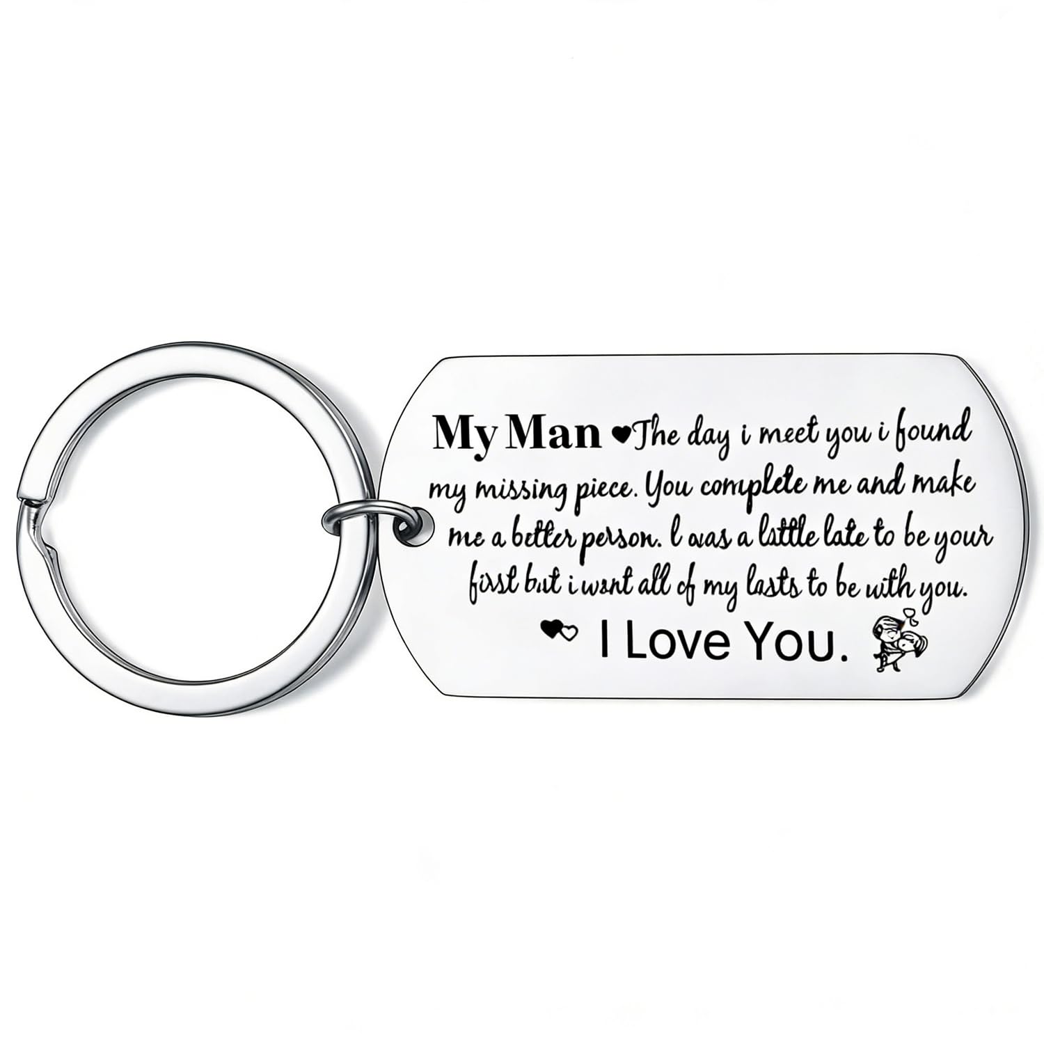 Waeceip Anniversary Wedding Gifts for Men Women To My Love Keyring Couple Keyring Gift for Boyfriend Husband Girlfriend Wife Christmas Birthday Present Valentine's Day Gifts for Him Her