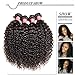 Jolia 8A Curly Weave Virgin Human Hair 3 Bundles of Brazilian Hair 20 18 16inch Unprocessed Natural Curly Hair Extensions Shedding Free Black Color