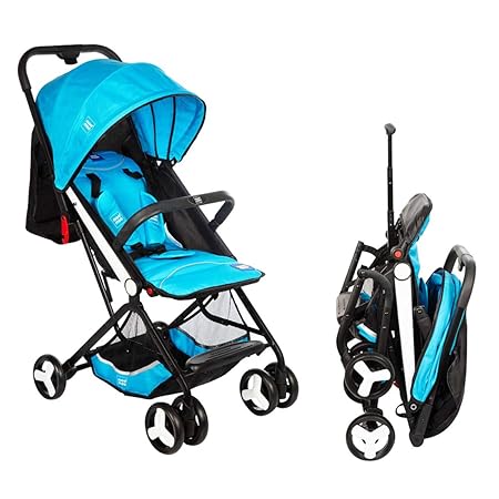 Buy Mee Mee Baby Pram Compact Tri Folding Light Blue Online At Low Prices In India Amazon In