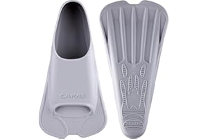 CAPAS Swim Training Fins Comfortable Silicone Lap Swimming Floating Flippers Short Blade Build Leg Strength