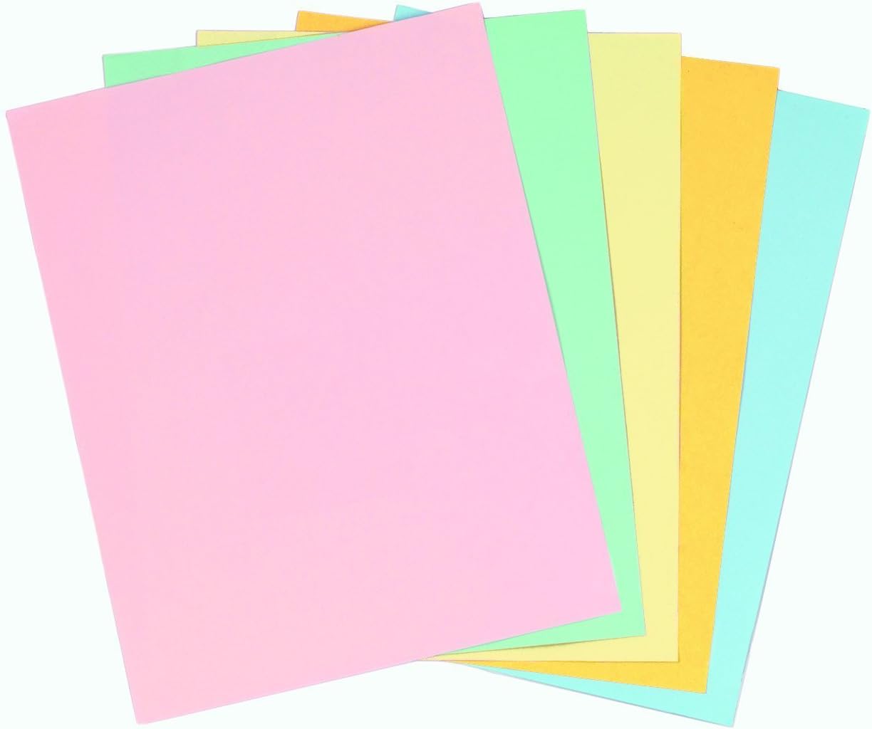 1InTheOffice Pastels Colored Copy Paper, Assorted, 8.5 x 11 inch Letter Size, 20lb Density, (400 Sheets) : Office Products