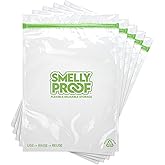 Reusable Freezer Bags for Food Storage by Smelly Proof - MADE IN USA, Easy Clean, Dishwasher-Safe, PEVA & BPA FREE, XXL 3-mil