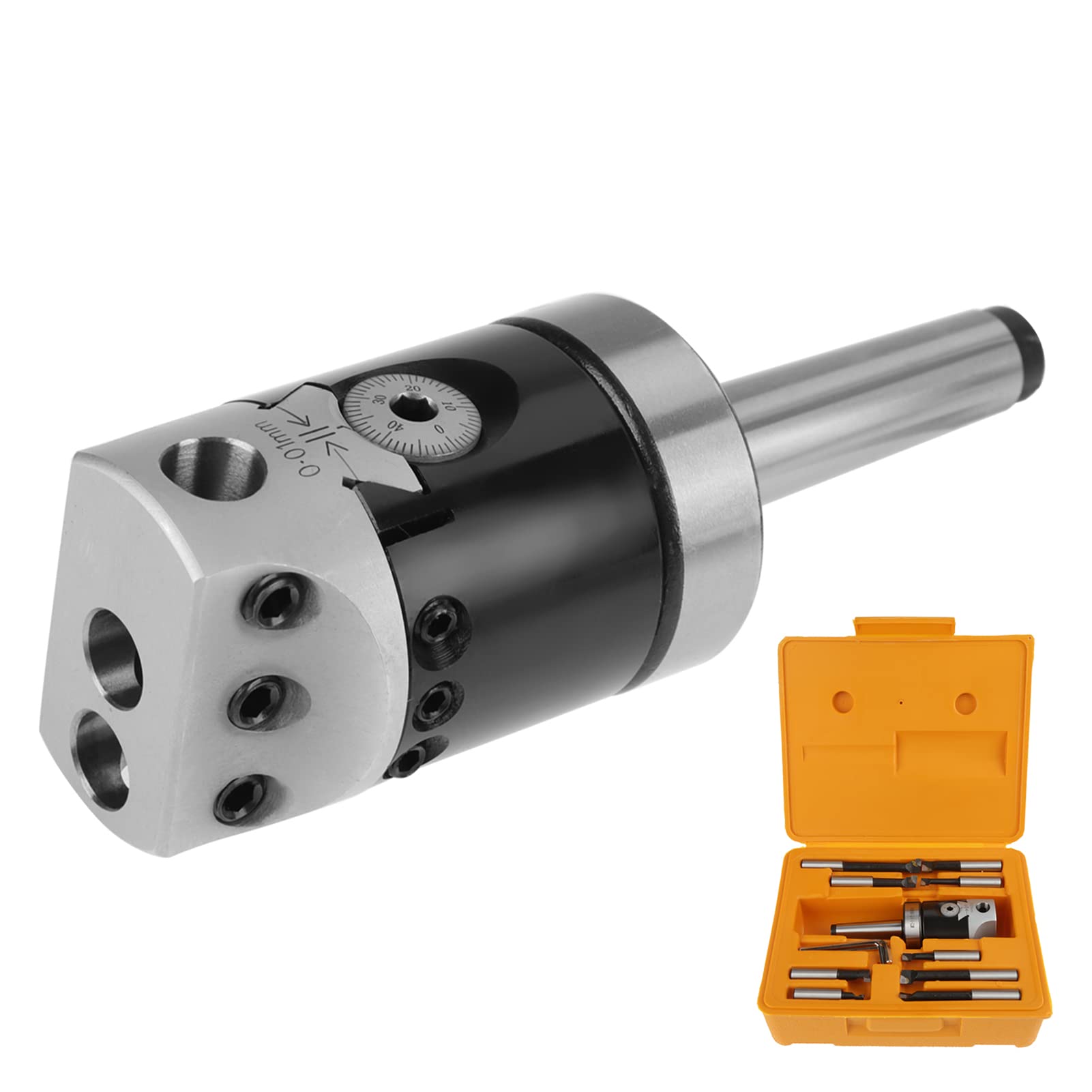 50mm Boring Head with 9pcs 12mm Boring Bars Connecting Rod Milling Machine Accessories MT2 -M10 F1-12