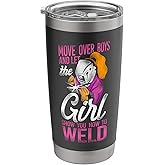 Welder Welding Female Welder Vintage Move Over Boys And Let Stainless Steel Insulated Tumbler
