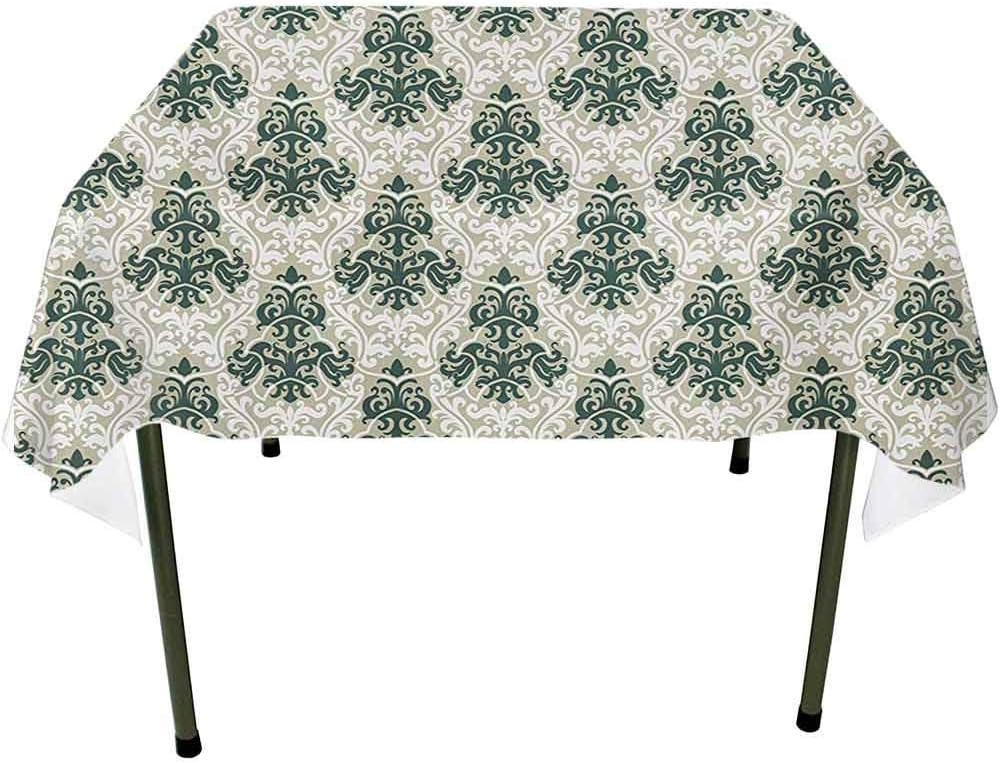 Square Tablecloth 60 x 60 Inch Tablecloths Floral Ornamental Western