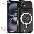 Battery Case for iPhone 16 Plus,Upgraded 12000mAh High Capacity Rechargeable Portable Extended Charger Case Wireless Charging Compatible with iPhone 16 Plus (6.7 inch) Charging Case & Carplay (Black)