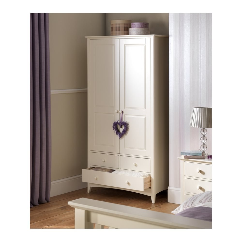 Julian Bowen Cameo Childrens Combination Wardrobe In Stone White