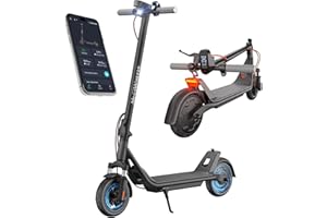 Electric Scooter A1C,Front Suspension Kick Scooter,8.5 Solid Tires,300W Motor,Smart APP Control,15.5MPH, Escooter for Teens A