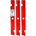 MaxPower 561139B Heavy Duty 3 Blade Set for 60" Cut Exmark, Replaces OEM no. 103-6403, 103-6403-S, Red
