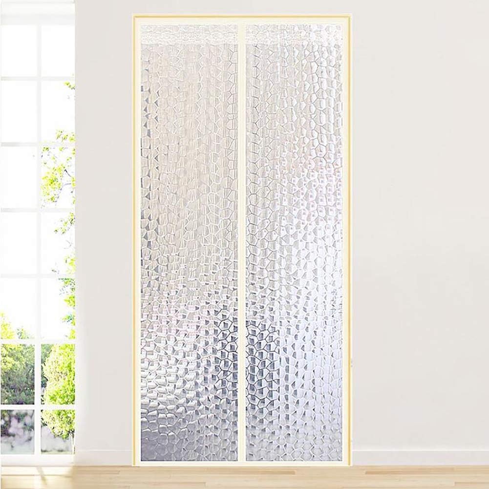 JFFFFWI Transparent Thermal Insulated Door Curtain,