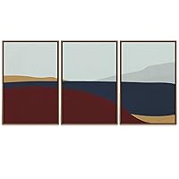 SIGNWIN 3 Piece Framed Canvas Wall Art Nordic Style Artwork Canvas Prints Home Artwork Decoration for Living Room,Bedroom - 16