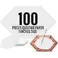 English Paper Piecing 1" Elongated Hexagon Paper Pieces for - Set of 100 Pre-Cut EPP Templates for Quilting & Crafting - Durable and Precise for Easy Fabric Alignment - Suitable for All Quilters